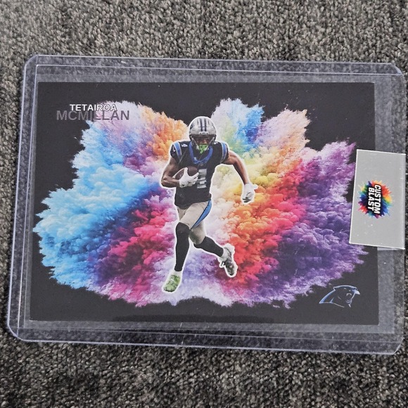 Other - Tetairoa McMillan‎ CUSTOM Color Blast Football Card Carolina Panthers